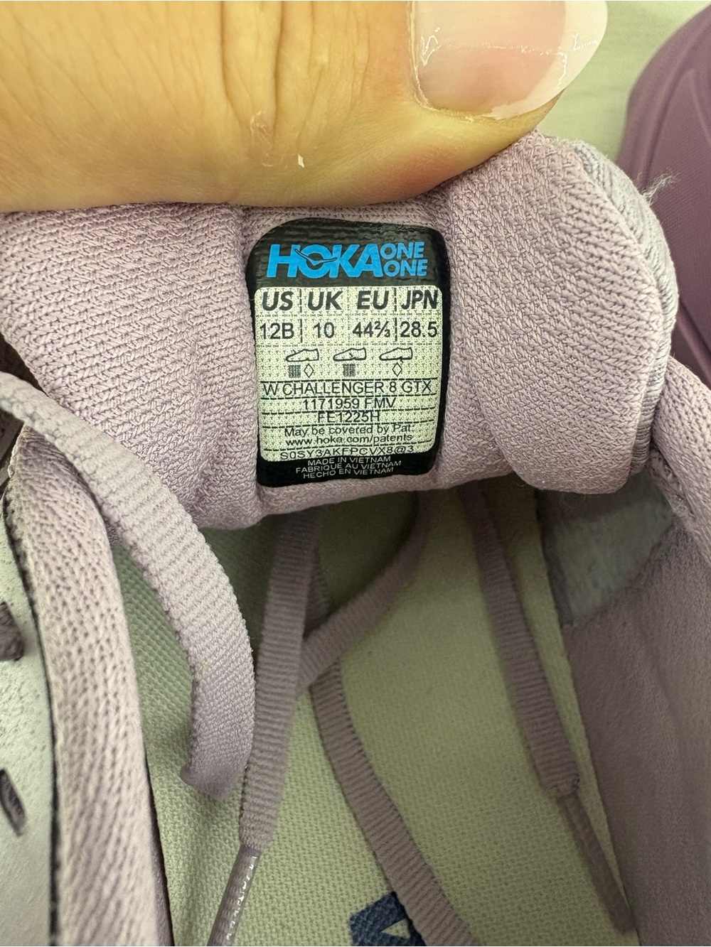 Hoka Challanger 8 purple Running Sneakers woman’s size 12B/ 44 2/3 NEW - Picture 7 of 7